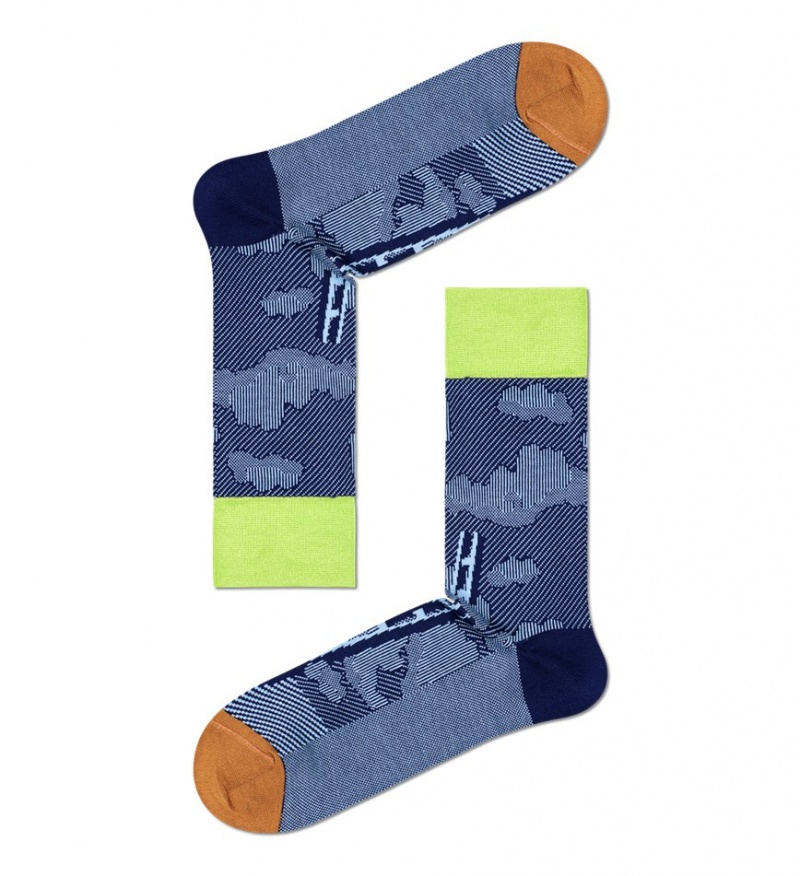 Happy Socks Dressed Ladder Crew Socken Unisex Navy | Schweiz 28690RHCW