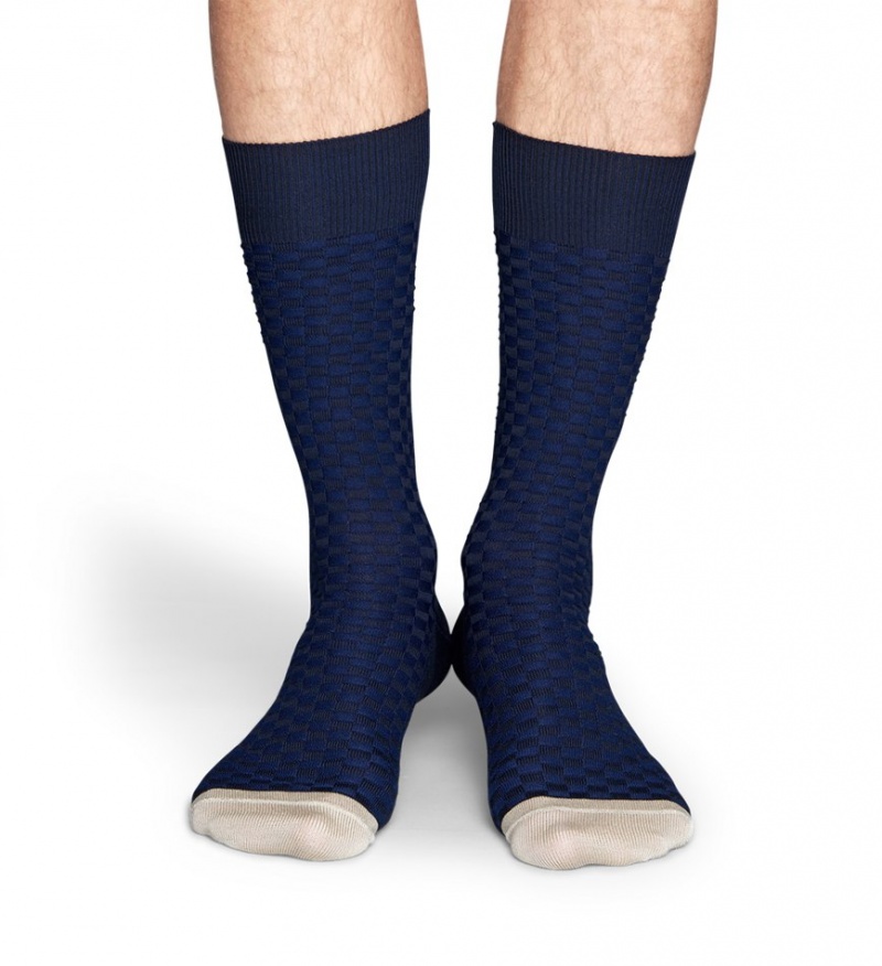 Happy Socks Dressed Moss Knit Socken Unisex Navy | Schweiz 58291WKZP