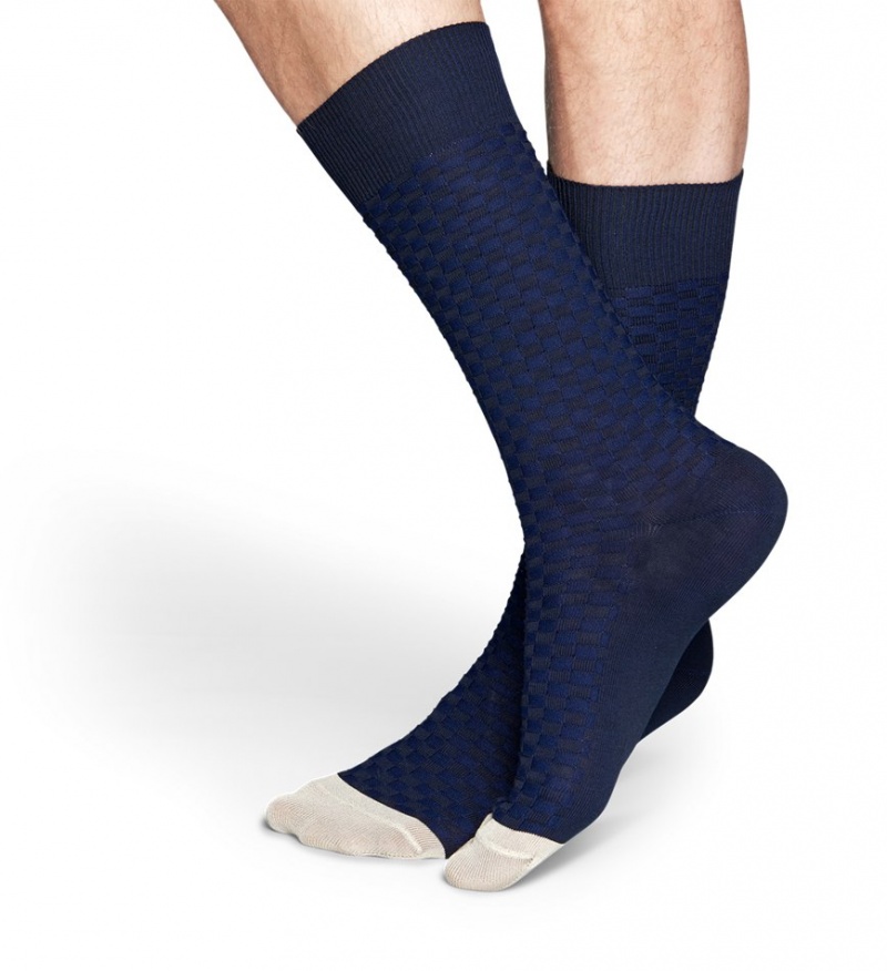 Happy Socks Dressed Moss Knit Socken Unisex Navy | Schweiz 58291WKZP