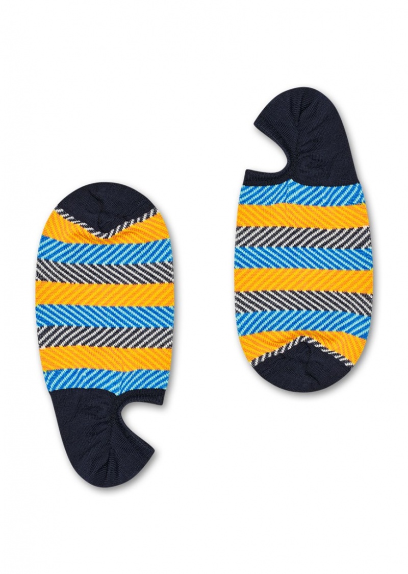 Happy Socks Dressed Multi Stripe No Show Socken Unisex Navy | Schweiz 06921NZBA