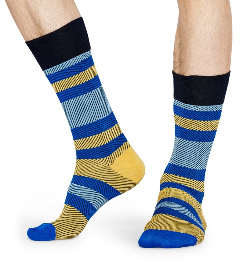 Happy Socks Dressed Multi Stripe Socken Unisex Blau | Schweiz 97804PLJI