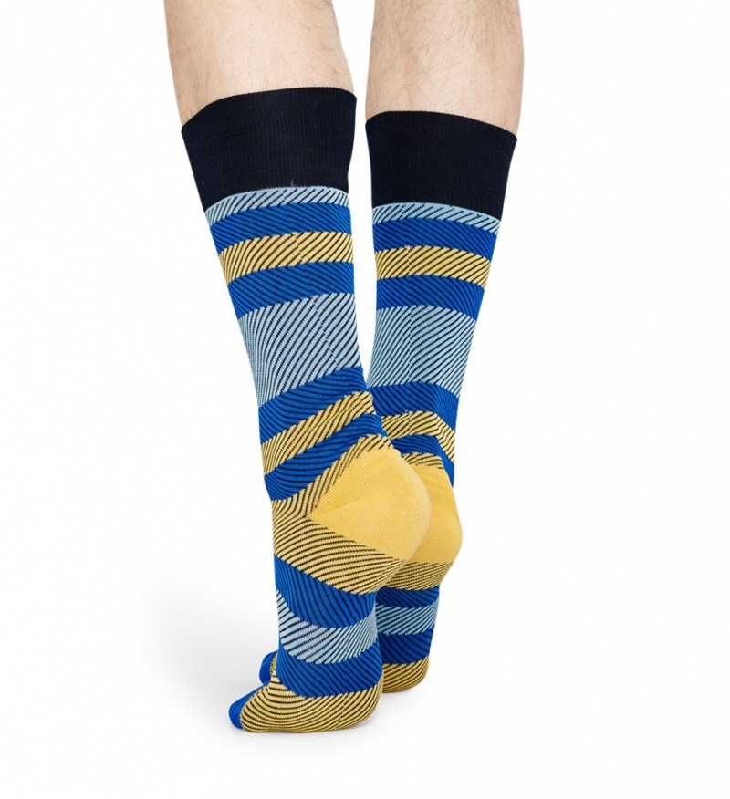 Happy Socks Dressed Multi Stripe Socken Unisex Blau | Schweiz 97804PLJI