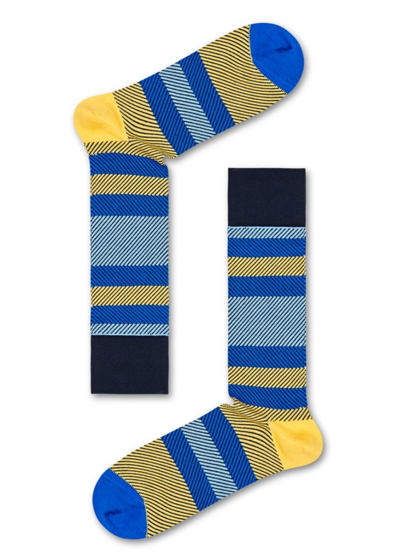 Happy Socks Dressed Multi Stripe Socken Unisex Blau | Schweiz 97804PLJI