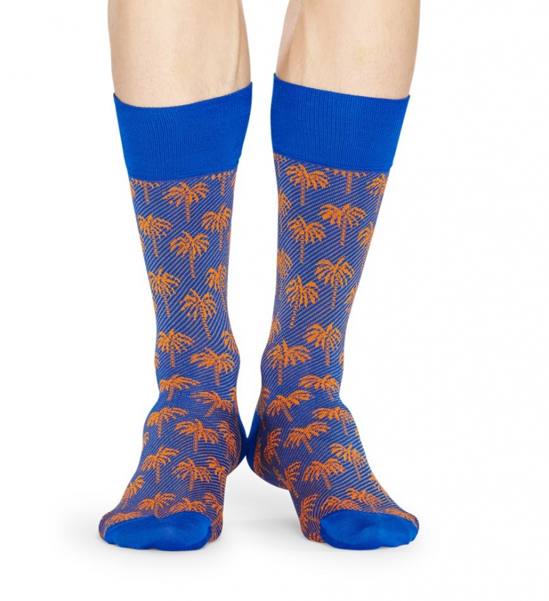 Happy Socks Dressed Palm Socken Unisex Blau | Schweiz 43928TZYU