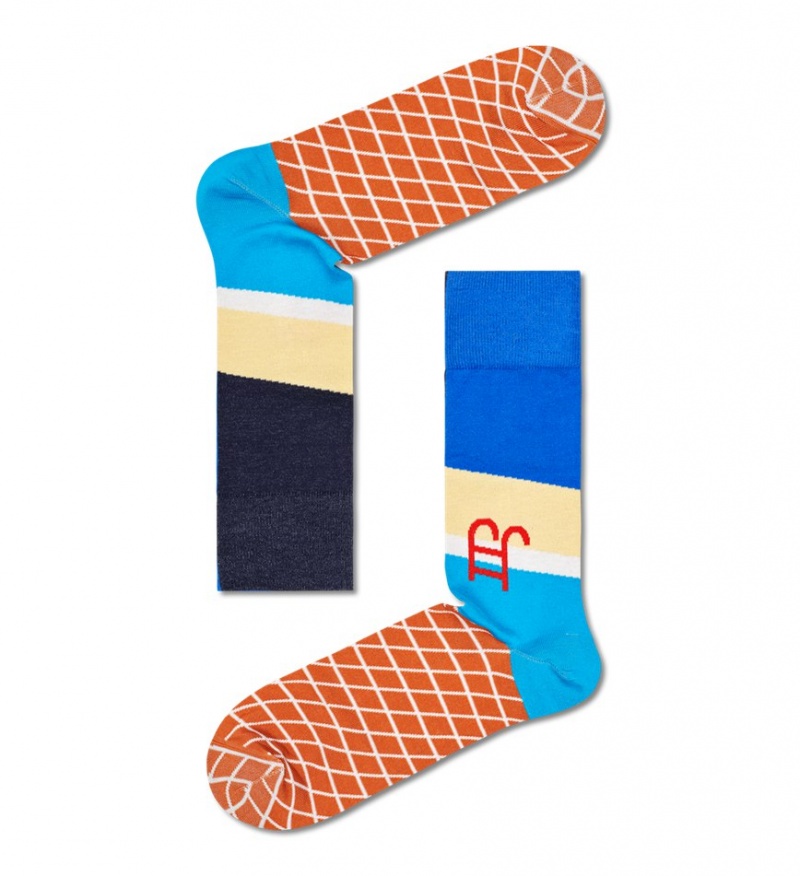 Happy Socks Dressed Pool Time Socken Unisex Hellbraun | Schweiz 15378SLIJ