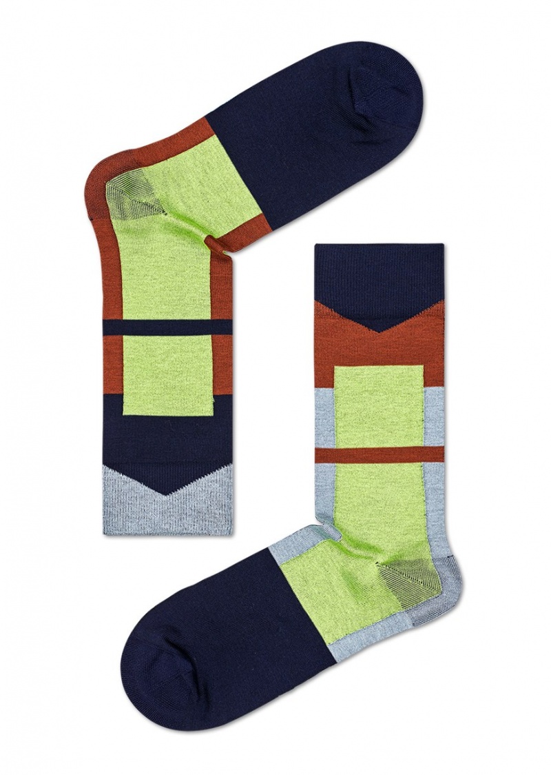 Happy Socks Dressed Sides Crew Socken Unisex Navy | Schweiz 92403FUOD