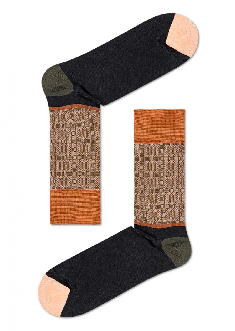 Happy Socks Dressed Square Crew Socken Unisex Schwarz | Schweiz 35941OKGR