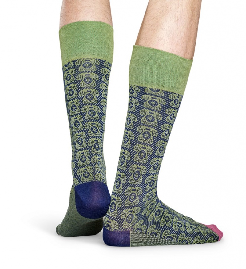 Happy Socks Dressed Telephone Socken Unisex Grün | Schweiz 62098ONEI