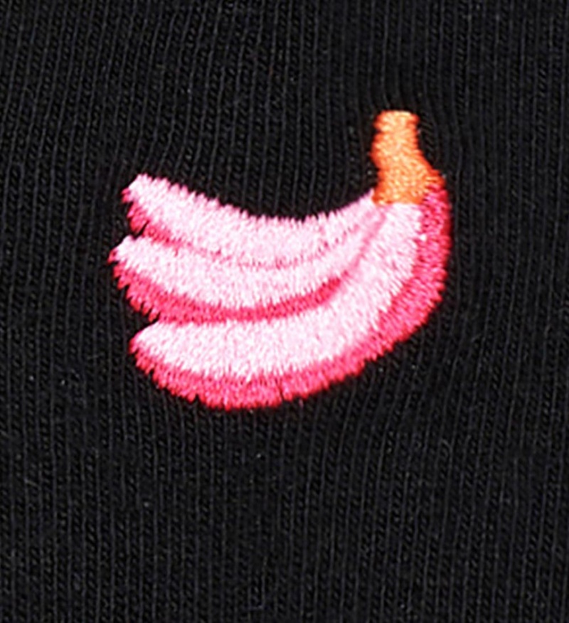 Happy Socks Embroidery Banana 1/2 Crew Socken Unisex Mehrfarbig | Schweiz 03527KVXR