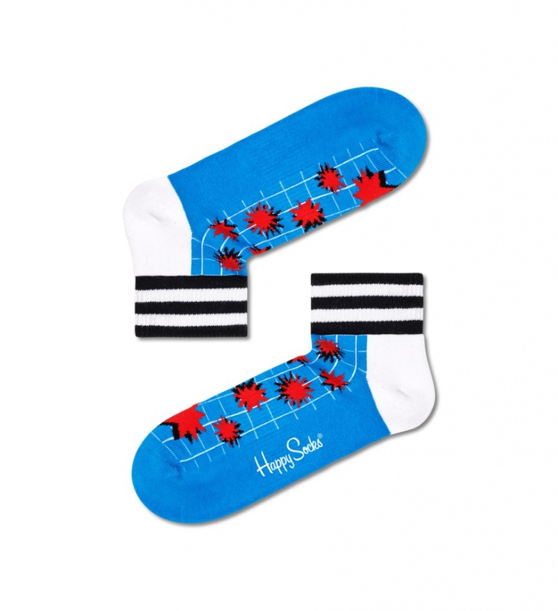 Happy Socks Explosion 1/4 Crew Socken Unisex Blau | Schweiz 56734VGOZ