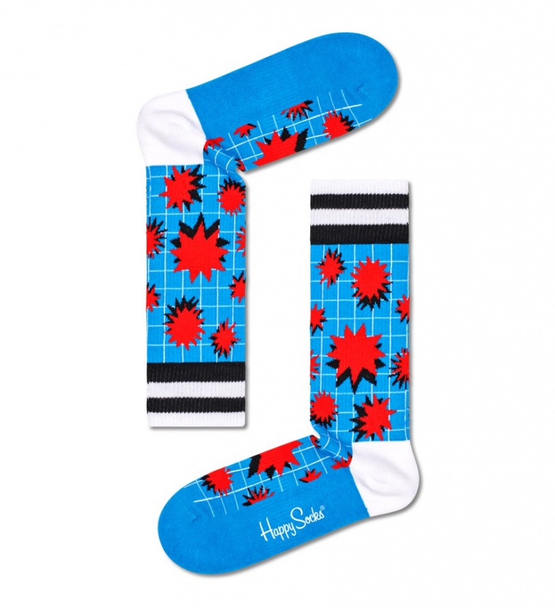 Happy Socks Explosion Crew Socken Unisex Blau | Schweiz 70985WLYK