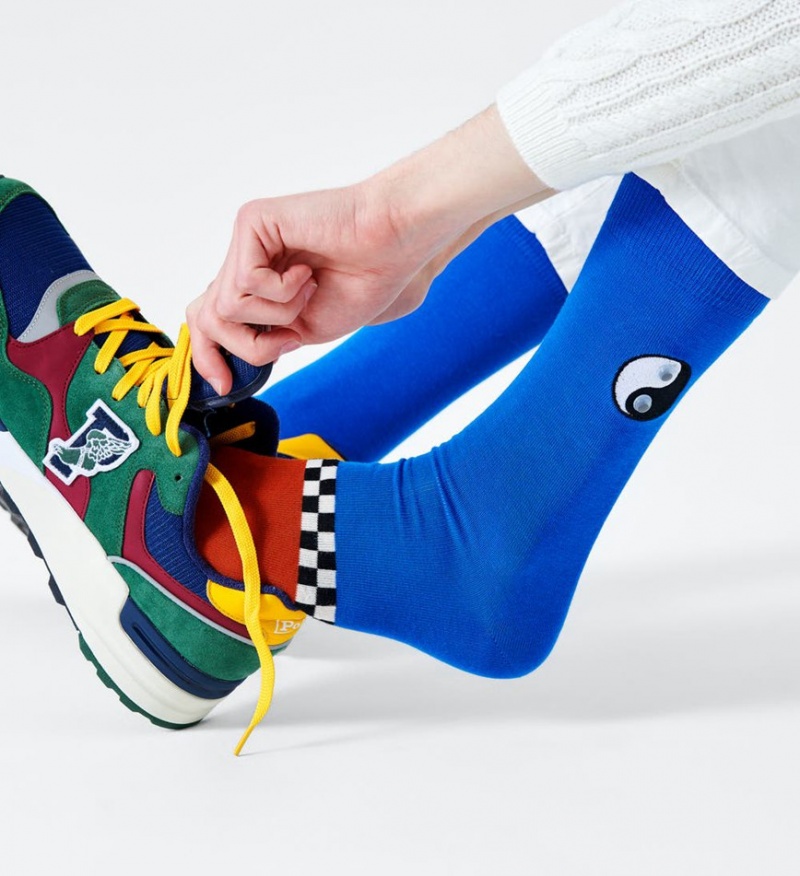 Happy Socks Eye Yin/Yang Socken Unisex Blau | Schweiz 97285DNZQ