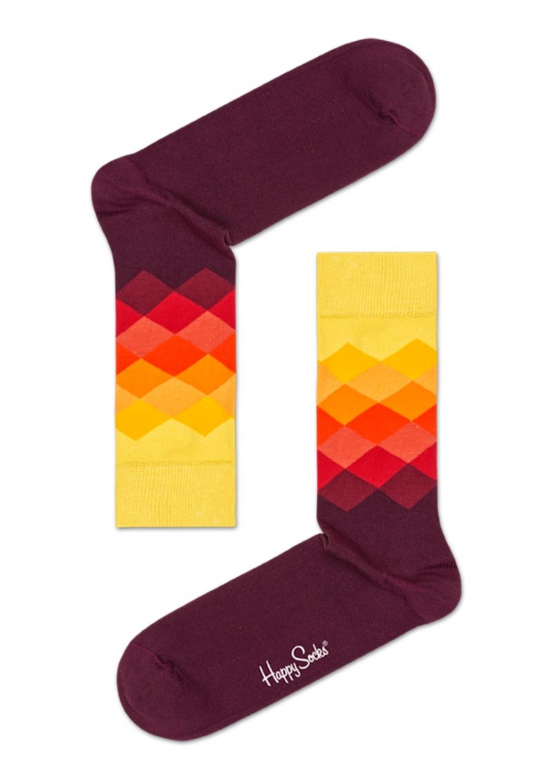 Happy Socks Faded Diamond Anniversary Socken Unisex Dunkellila | Schweiz 40172BGKC