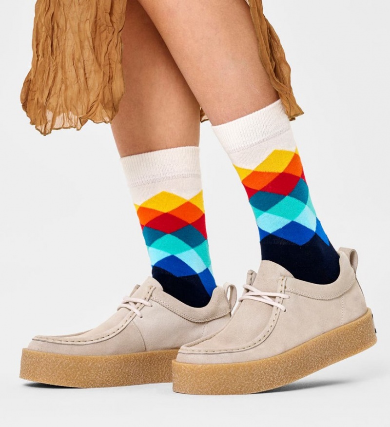 Happy Socks Faded Diamond Socken Unisex Navy | Schweiz 82073PCRS