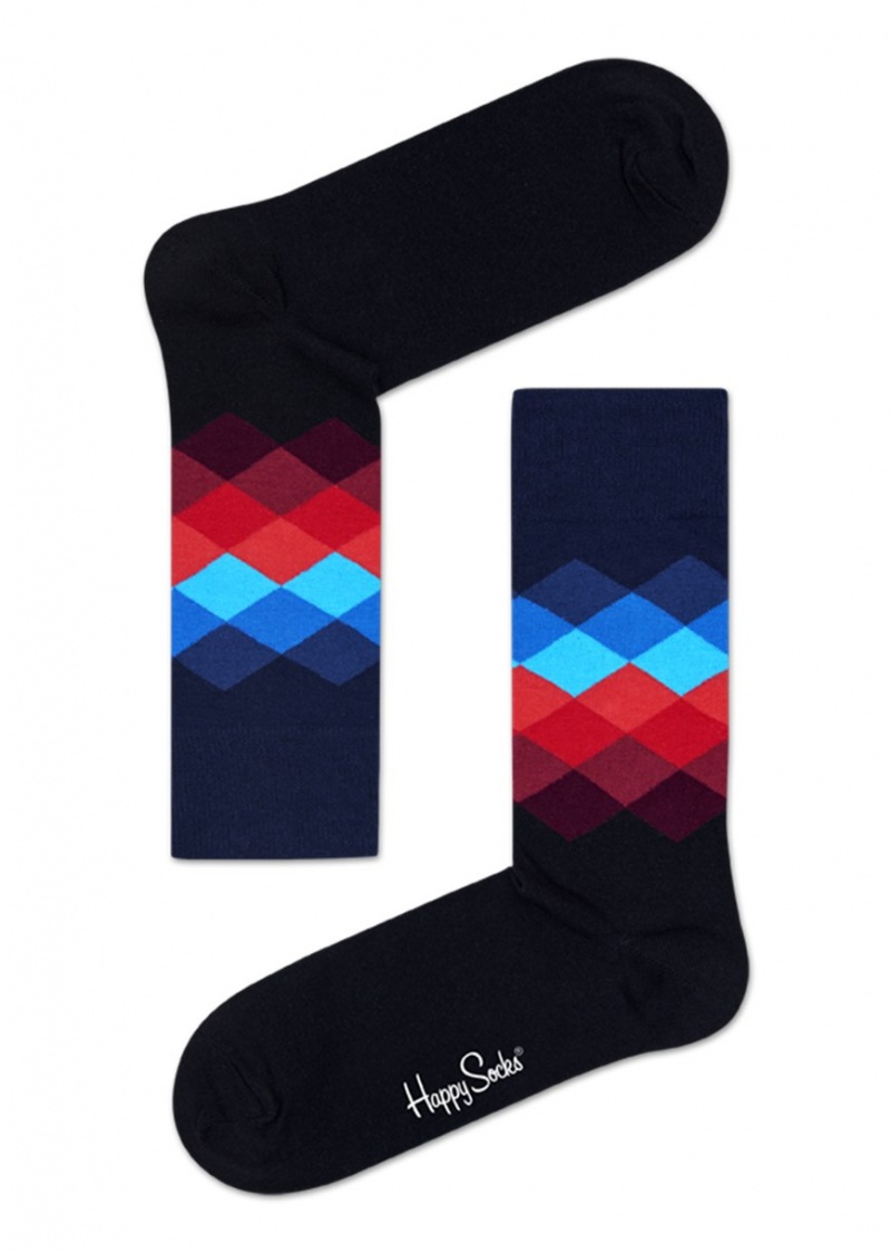 Happy Socks Faded Diamond Socken Unisex Schwarz | Schweiz 71436NHYT