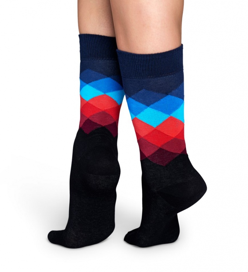 Happy Socks Faded Diamond Socken Unisex Schwarz | Schweiz 71436NHYT