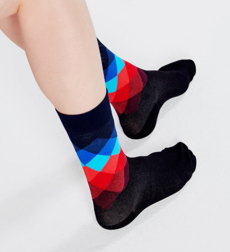 Happy Socks Faded Diamond Socken Unisex Schwarz | Schweiz 71436NHYT