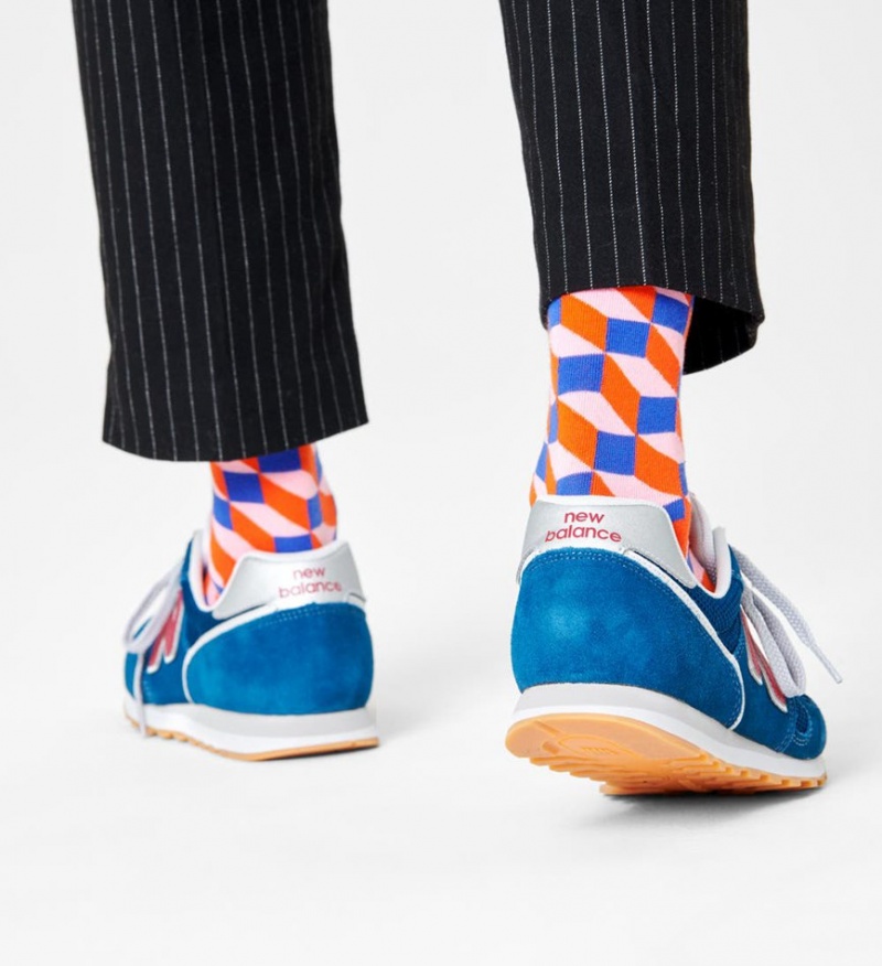 Happy Socks Filled Optic Socken Unisex Blau | Schweiz 08164NMLT