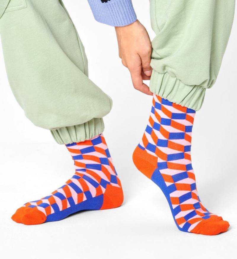 Happy Socks Filled Optic Socken Unisex Blau | Schweiz 08164NMLT