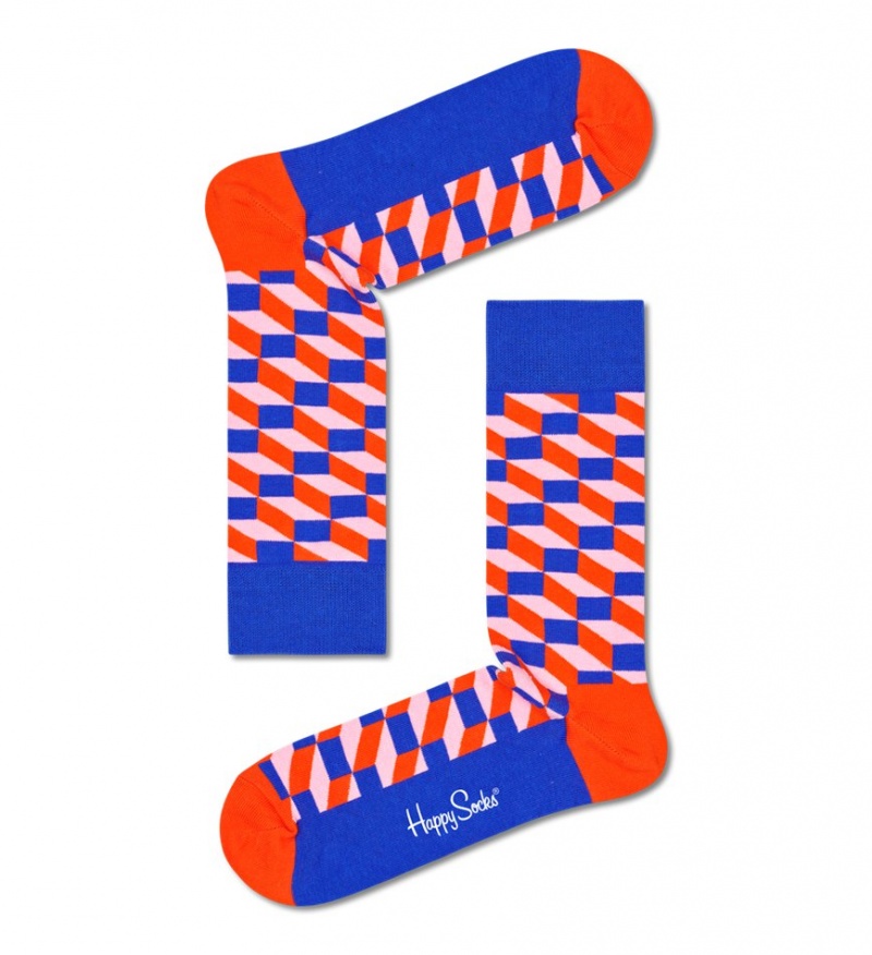 Happy Socks Filled Optic Socken Unisex Blau | Schweiz 08164NMLT