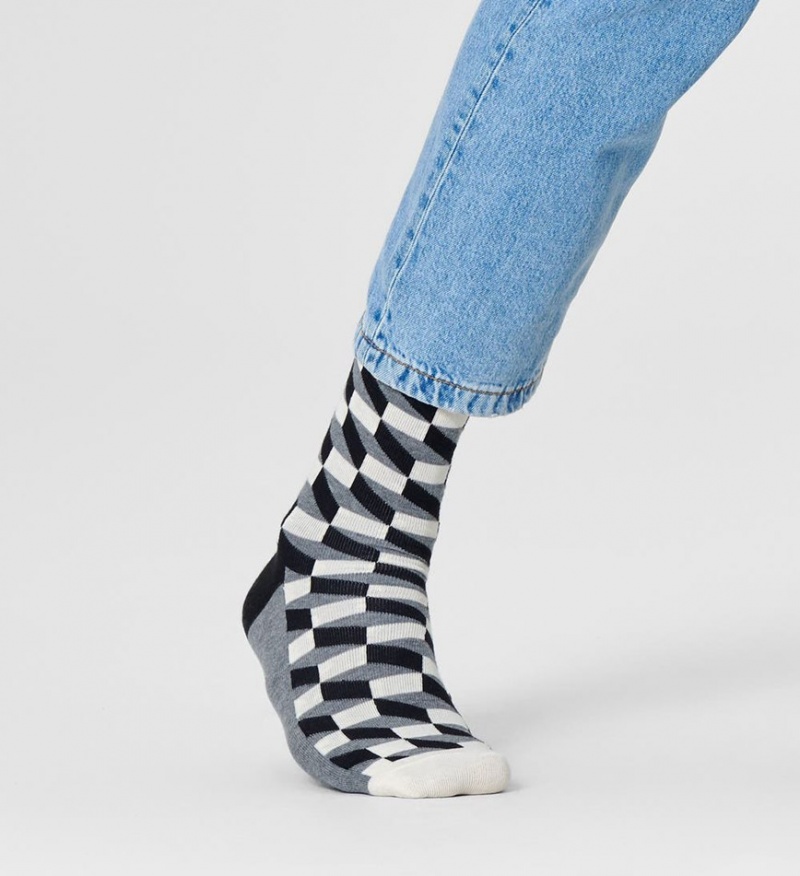 Happy Socks Filled Optic Socken Unisex Grau | Schweiz 29714LSHA