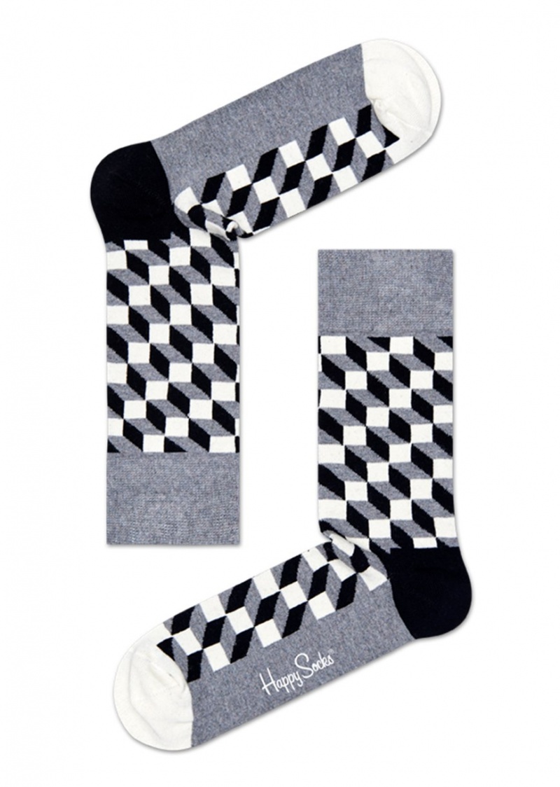 Happy Socks Filled Optic Socken Unisex Grau | Schweiz 29714LSHA