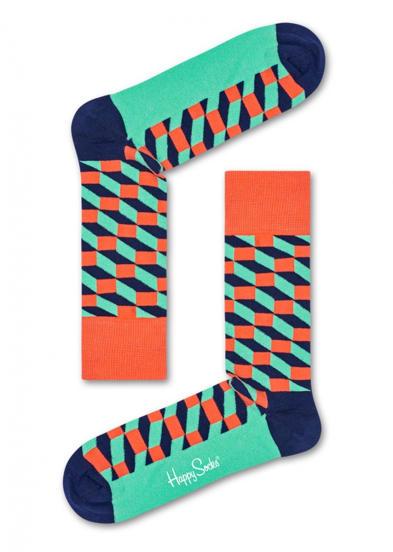 Happy Socks Filled Optic Socken Unisex Navy | Schweiz 59182UQMC