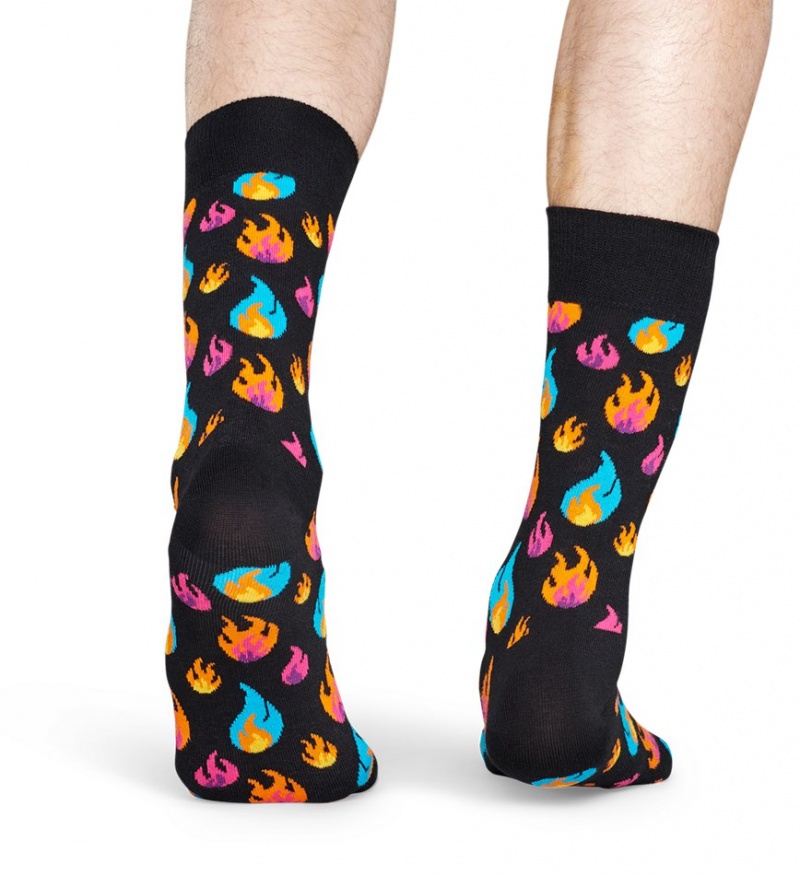 Happy Socks Flames Socken Unisex Schwarz | Schweiz 29586FPOM