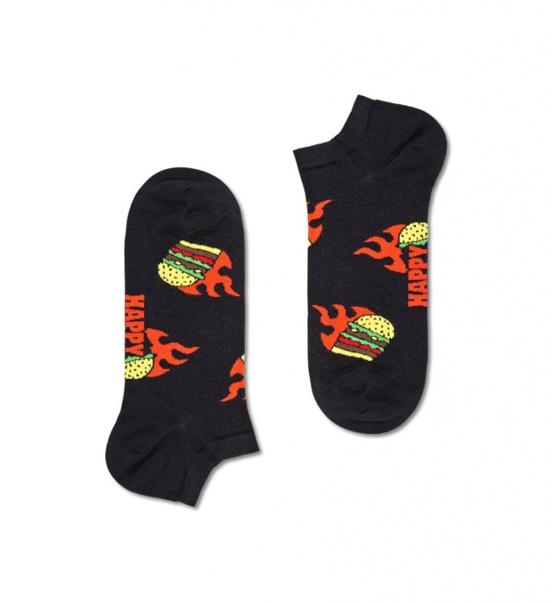 Happy Socks Flaming Burger Low Socken Unisex Schwarz | Schweiz 70983HLAX