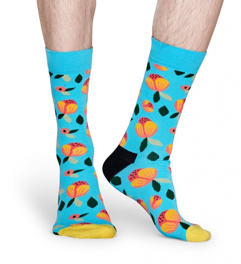 Happy Socks Flower Light blue Socken Unisex Hellblau | Schweiz 43056TPZF