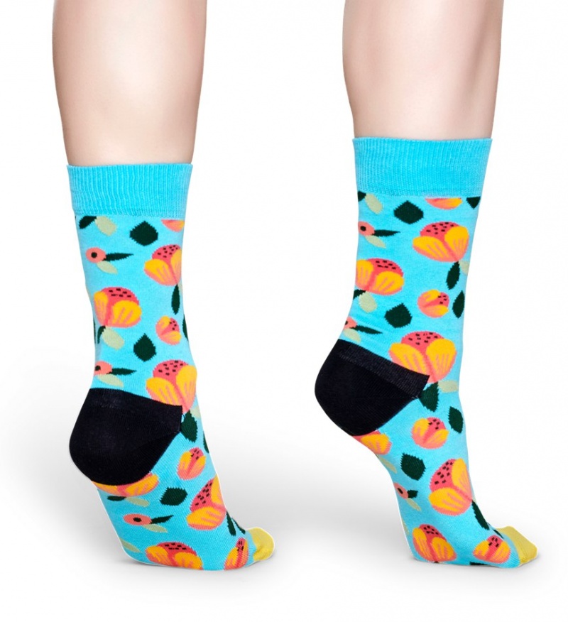 Happy Socks Flower Light blue Socken Unisex Hellblau | Schweiz 43056TPZF