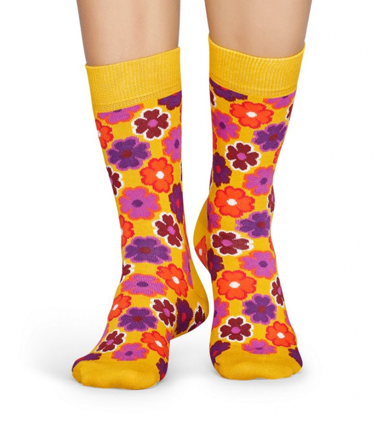 Happy Socks Flower Power Socken Unisex Gelb | Schweiz 04581YXBK