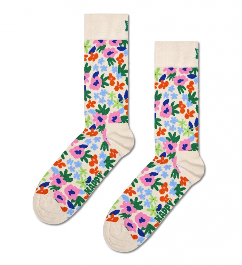 Happy Socks Flower Socken Unisex Weiß | Schweiz 24691QIUE