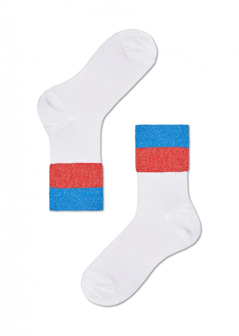 Happy Socks Frances Crew Socken Damen Weiß | Schweiz 23976RMZP