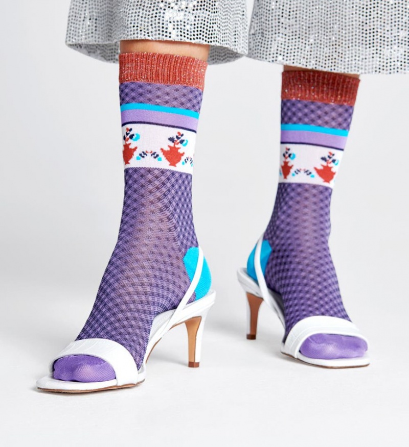 Happy Socks Frida Crew Socken Unisex Lila | Schweiz 87129ETKY