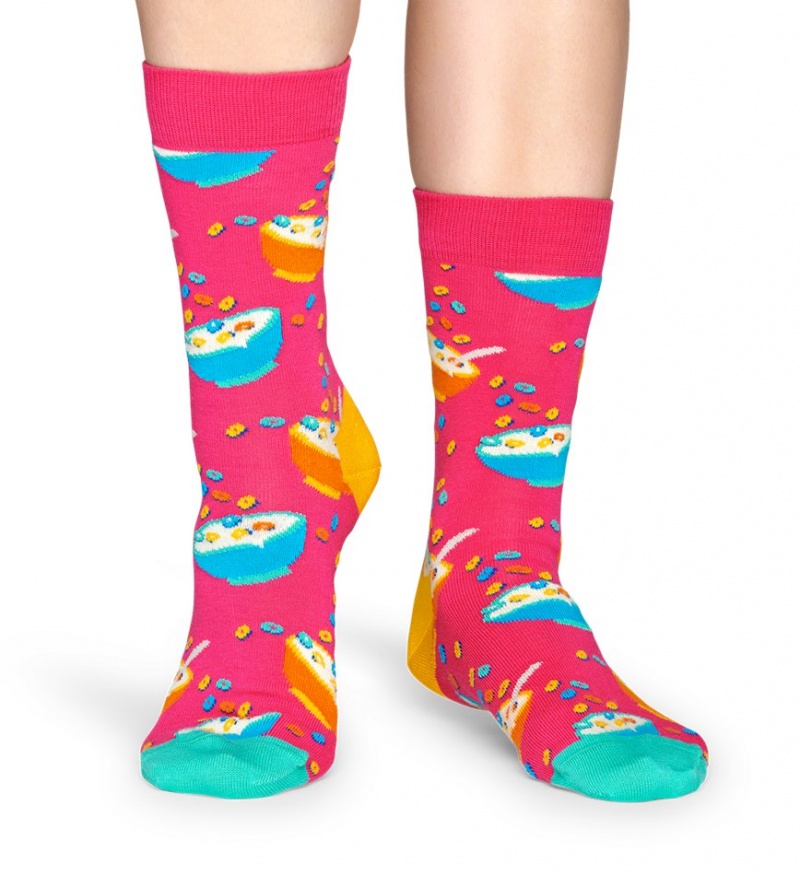 Happy Socks Fruit Loops Socken Unisex Dunkelrosa | Schweiz 84315MCHW