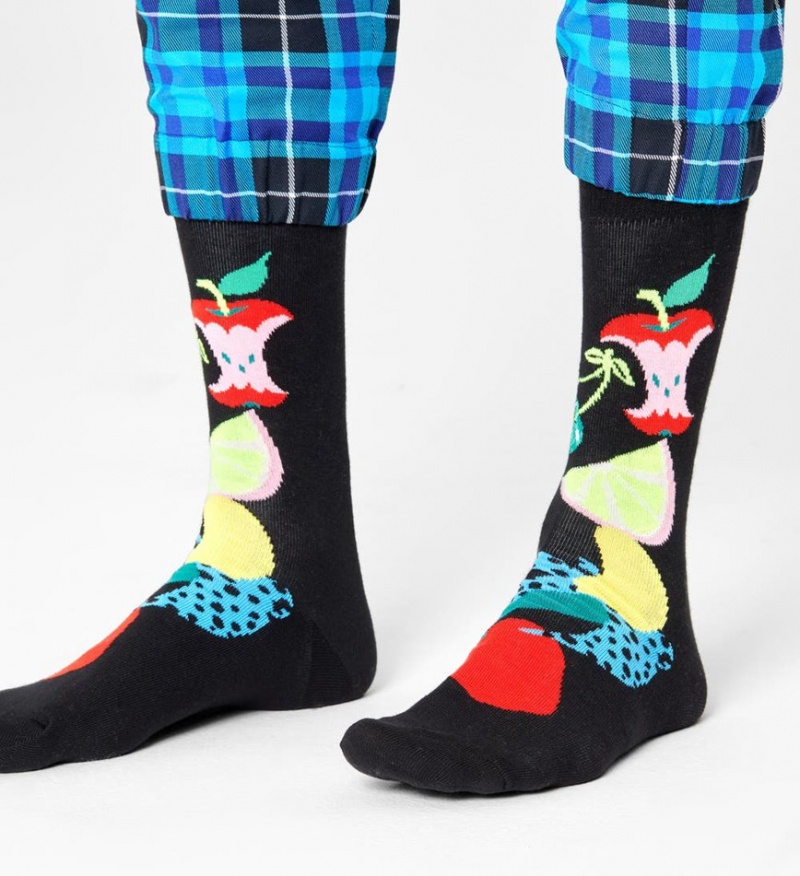 Happy Socks Fruit Stack Socken Unisex Schwarz | Schweiz 78402GRHY