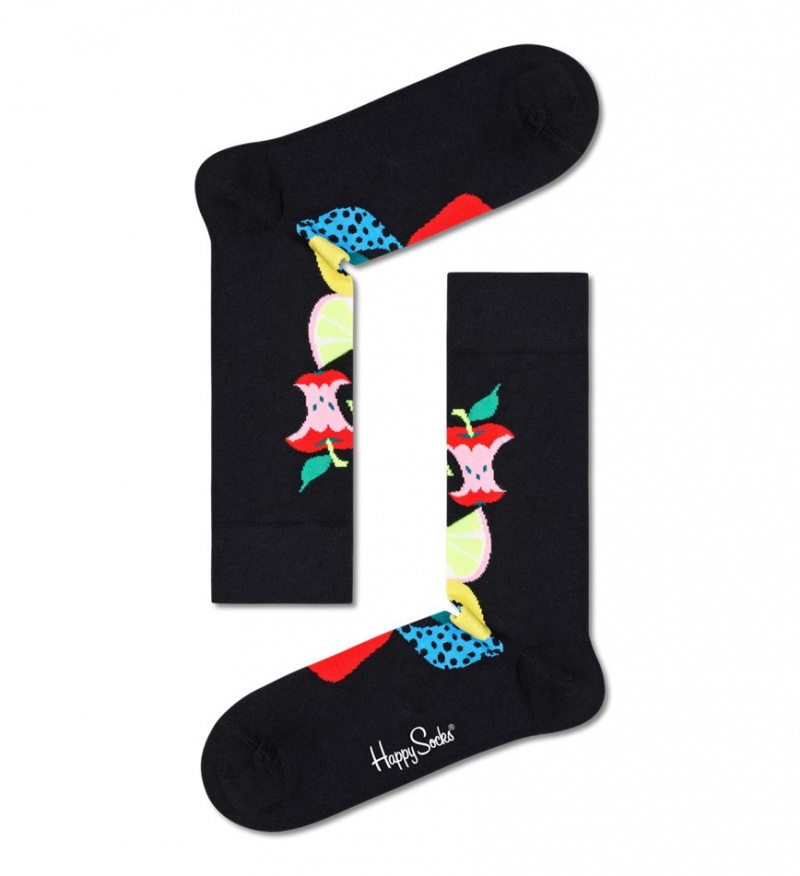 Happy Socks Fruit Stack Socken Unisex Schwarz | Schweiz 78402GRHY