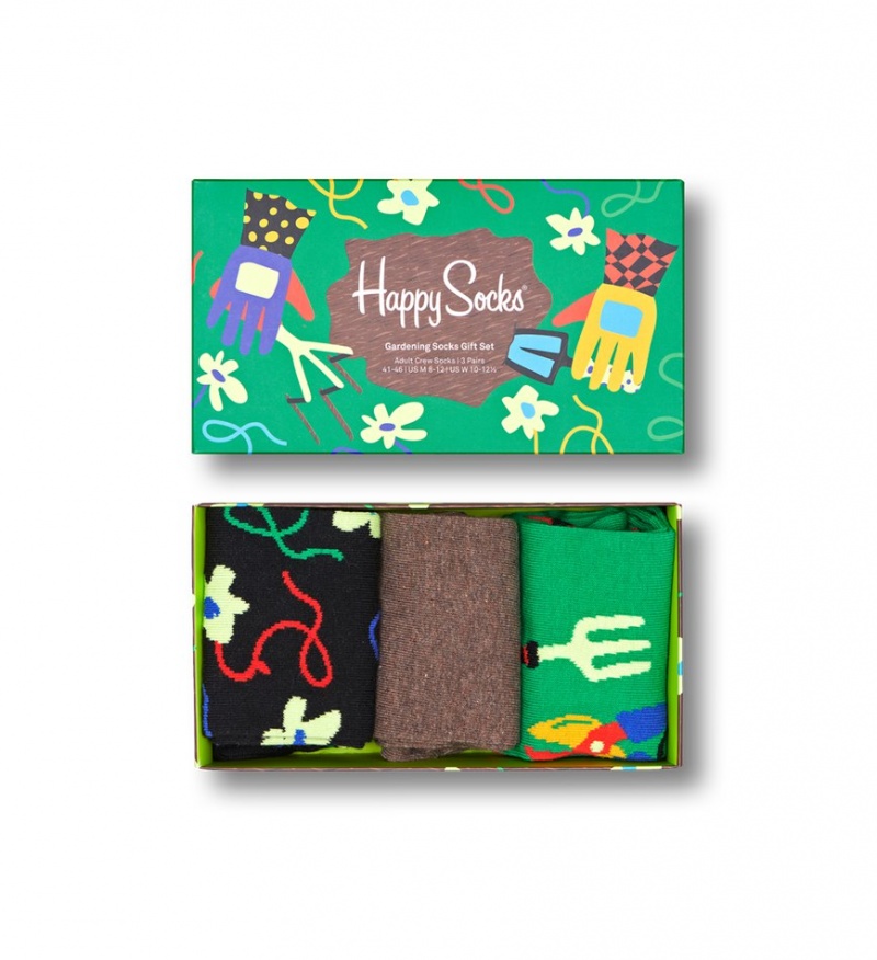 Happy Socks Garden 3-Pack Gift Set Unisex Braun | Schweiz 14563XNTA