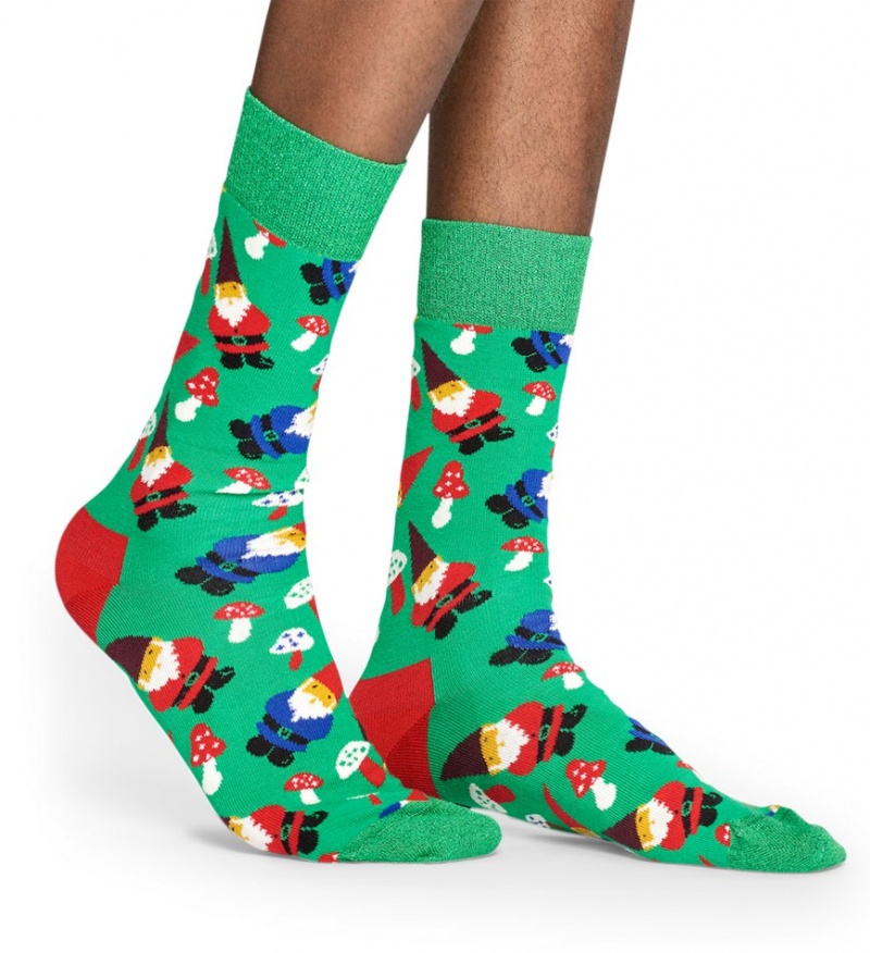 Happy Socks Garden Gnome Socken Unisex Grün | Schweiz 16479BIEY