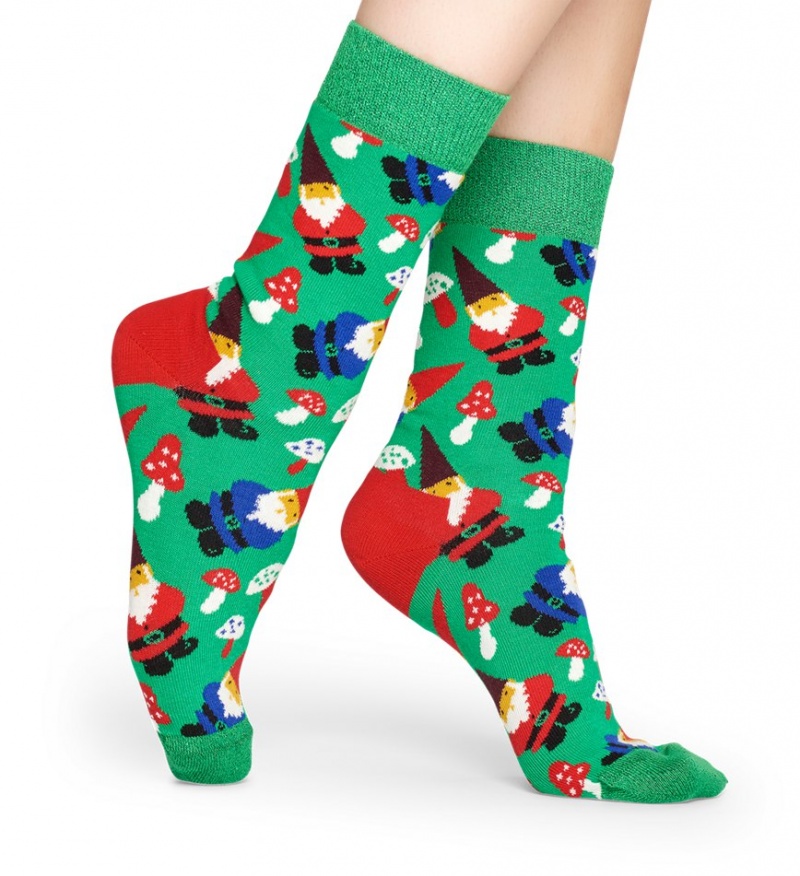 Happy Socks Garden Gnome Socken Unisex Grün | Schweiz 16479BIEY