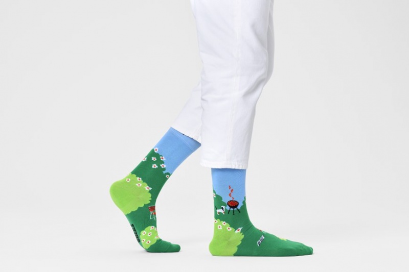 Happy Socks Garden Socken Unisex Grün | Schweiz 38971VORT