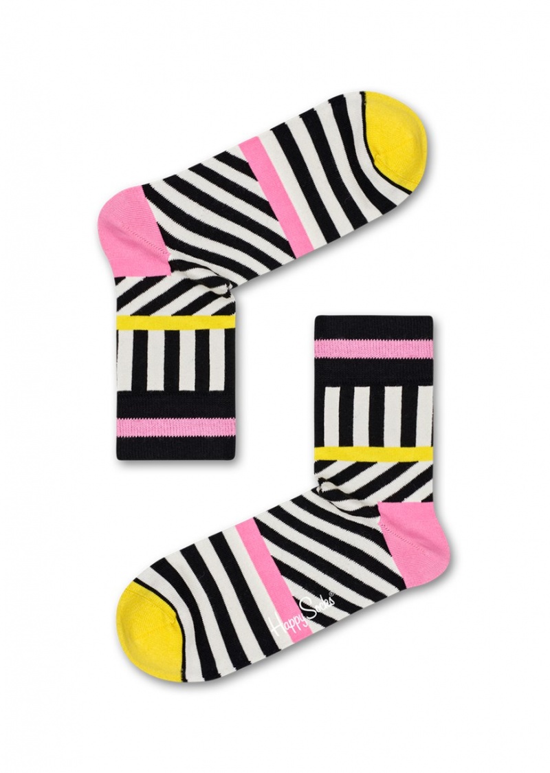 Happy Socks Gestreift Stripes 1/2 Crew Socken Unisex Mehrfarbig | Schweiz 03459DSPR