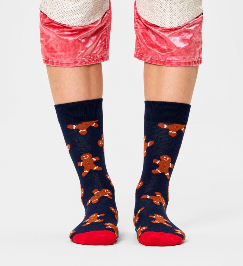 Happy Socks Gingerbread Man Socken Unisex Navy | Schweiz 12768UXLE