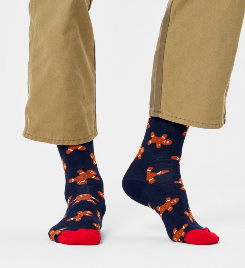 Happy Socks Gingerbread Man Socken Unisex Navy | Schweiz 12768UXLE