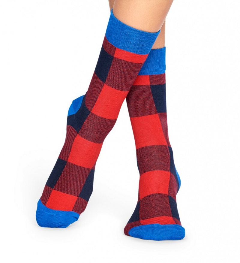 Happy Socks Gingham Socken Unisex Rot | Schweiz 81629TNPW