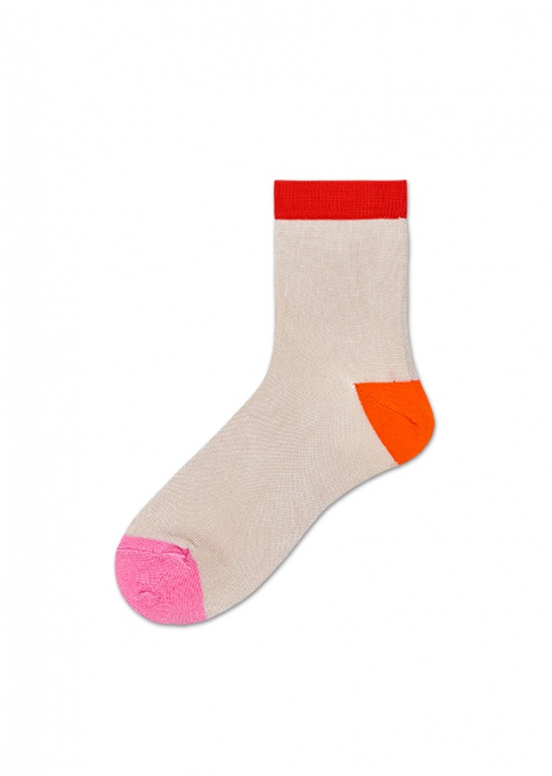 Happy Socks Grace Ankle Socken Damen Weiß Rot | Schweiz 25014PDVO