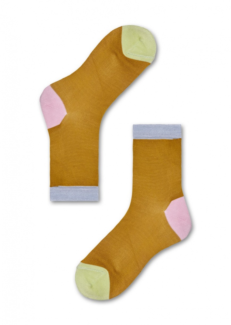 Happy Socks Grace Ankle Socken Unisex Gelb | Schweiz 57126MGAC