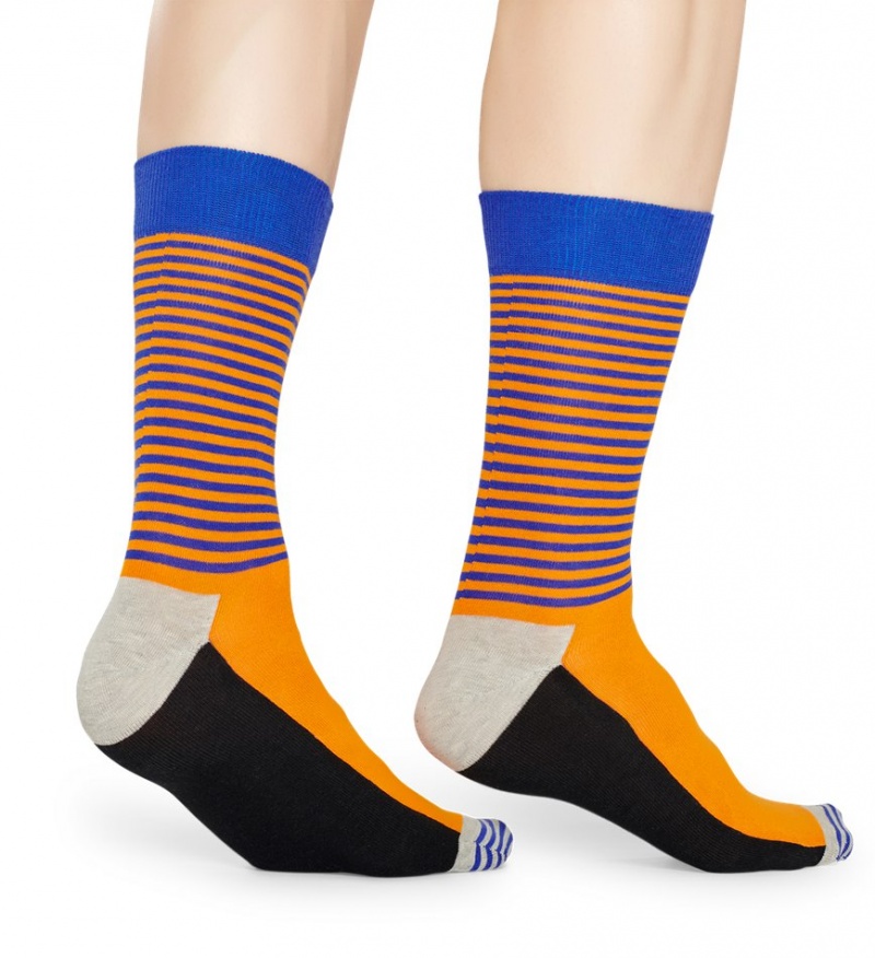 Happy Socks Half Stripe Socken Unisex Orange | Schweiz 12539VBCL