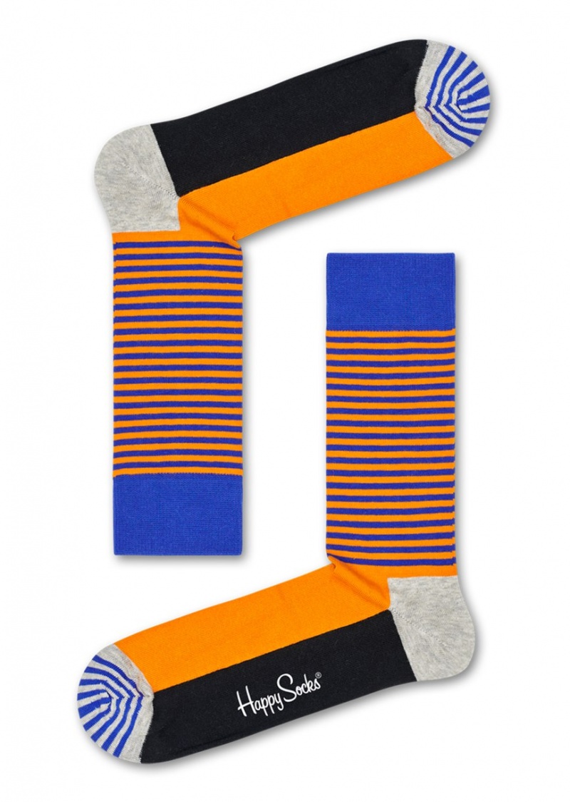 Happy Socks Half Stripe Socken Unisex Orange | Schweiz 12539VBCL